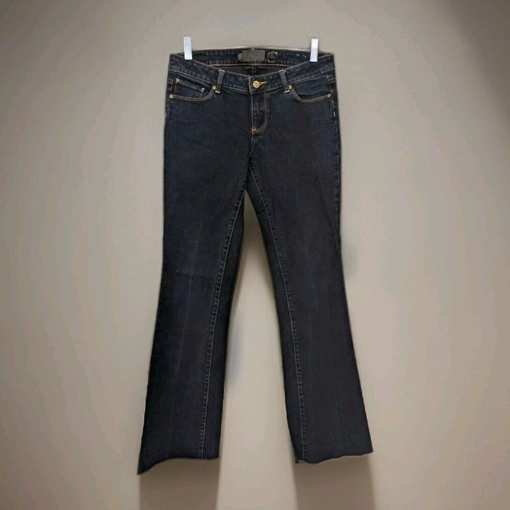 American Rag Cie Low Rise Bootcut Denim Jeans Size 7 Inseam 31.5 Dark Wash